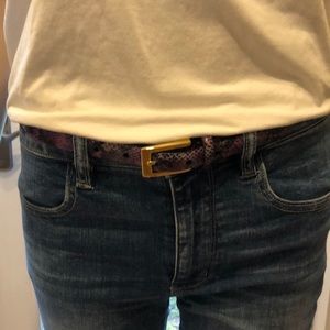 Beautiful Croc 🐊 Embossed Italian Leather Belt